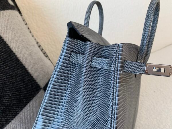 Global Shipping Birkin 25CM 84 Gris Fonce Lizard Leather SHW