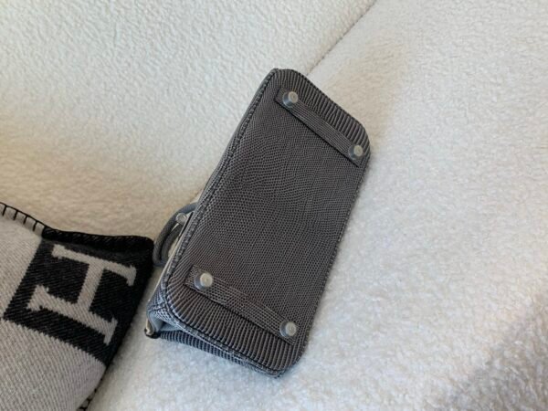 Global Shipping Birkin 25CM 84 Gris Fonce Lizard Leather SHW
