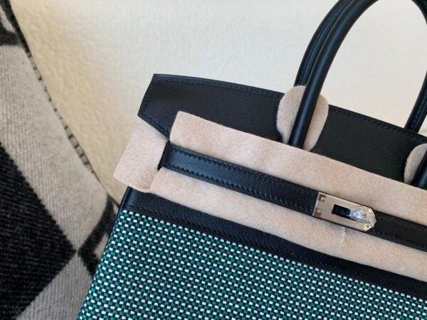 Global shipping Birkin 25cm 1:1 to make waffle 89 Nior Swift Leather/ Canvas