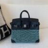 Global shipping Birkin 25cm 1:1 to make waffle 89 Nior Swift Leather/ Canvas