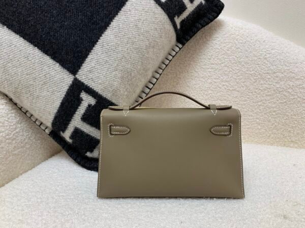 Global Shipping Kelly Pochette 22cm In stock 18 Etoupe Swift Leather SHW