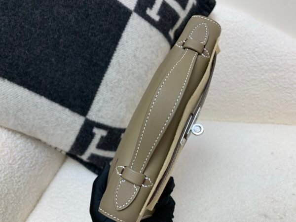Global Shipping Kelly Pochette 22cm In stock 18 Etoupe Swift Leather SHW