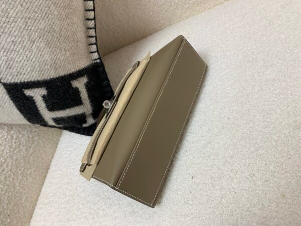 Global Shipping Kelly Pochette 22cm In stock 18 Etoupe Swift Leather SHW