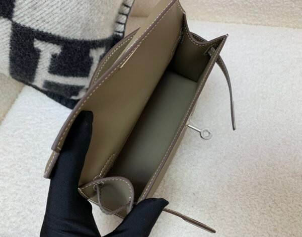 Global Shipping Kelly Pochette 22cm In stock 18 Etoupe Swift Leather SHW