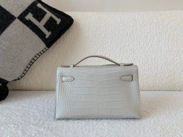 France Shipping Kelly Pochette 22cm 8L Alligator Leather Gold Hardware
