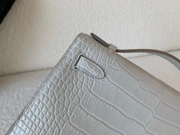 France Shipping Kelly Pochette 22cm 8L Alligator Leather Gold Hardware