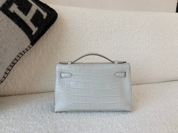Global Shipping Kelly Pochette 22cm 8L Alligator Leather SHW Full Handmade