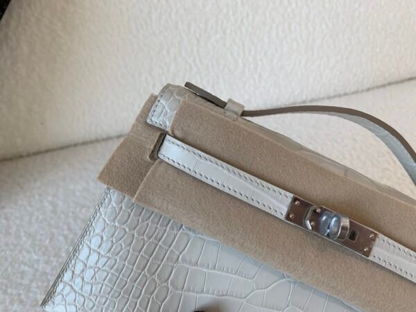 Global Shipping Kelly Pochette 22cm 8L Alligator Leather SHW Full Handmade