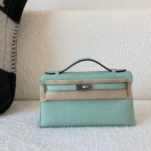 wsxc1767816716515_0 Kelly Pochette 22cm Global Shipping In stock 6U Alligator Leather SHW
