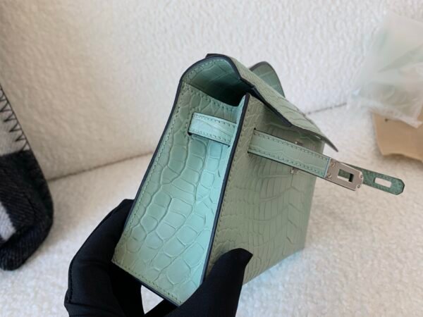 Kelly Pochette 22cm Global Shipping In stock 6U Alligator Leather SHW