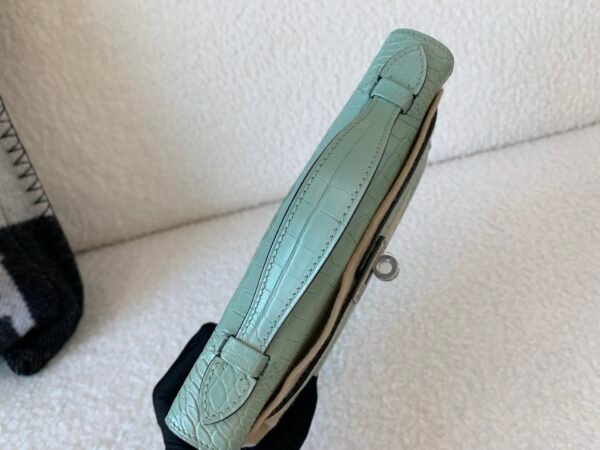 Kelly Pochette 22cm Global Shipping In stock 6U Alligator Leather SHW
