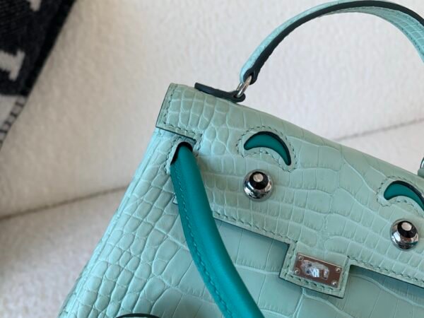 wsxc1767828210962_2 New Stock Kelly Doll 16CM 6U Alligator Leather Top Handmade Cute Handbag