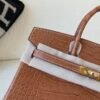 wsxc1767828222734_2 Birkin 25CM Matte Alligator Leather CK37 Top Handmade Gold Hardware