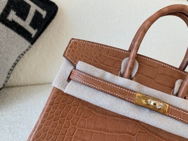 wsxc1767828222734_2 Birkin 25CM Matte Alligator Leather CK37 Top Handmade Gold Hardware
