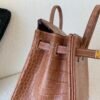 wsxc1767828222734_4 Birkin 25CM Matte Alligator Leather CK37 Top Handmade Gold Hardware