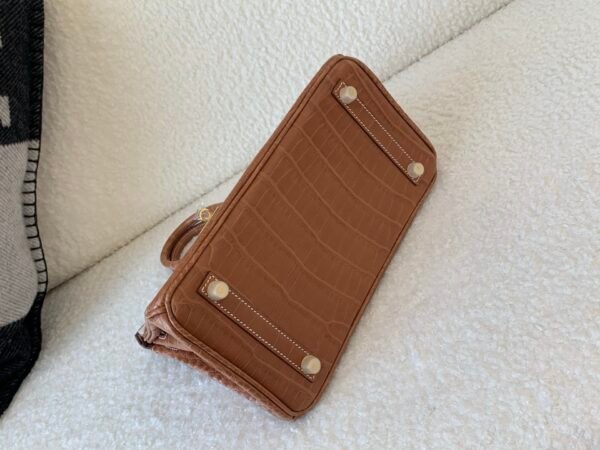 wsxc1767828222734_6 Birkin 25CM Matte Alligator Leather CK37 Top Handmade Gold Hardware