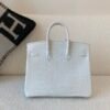Top Quality Birkin 25CM 1 BLANC Alligator Leather Silver Hardware