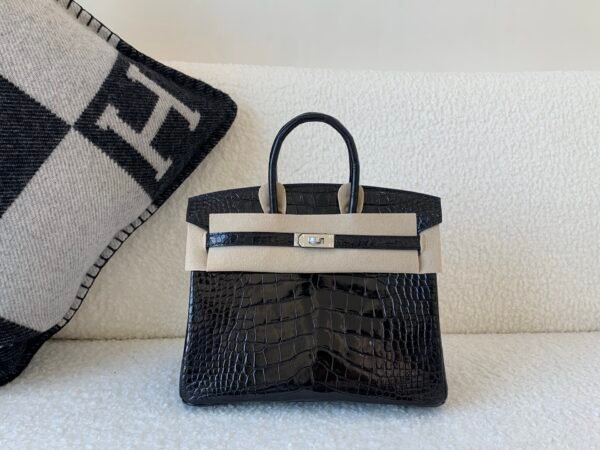 wsxc1767828232395_0-1-1 USA Delivery Birkin 25CM 89 Nior Alligator Leather Top Handmade SHW