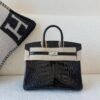 wsxc1767828232395_0-1 USA Delivery Birkin 25CM 89 Nior Alligator Leather Top Handmade SHW