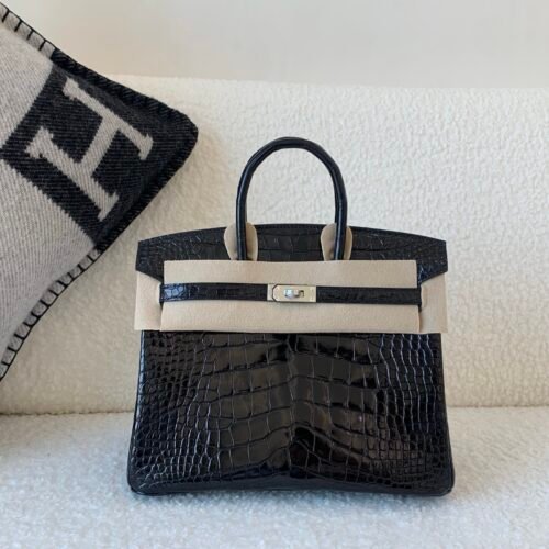 wsxc1767828232395_0 USA Delivery Birkin 25CM 89 Nior Alligator Leather Top Handmade SHW