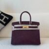 France Lady style Birkin 30CM 9G Amethyste Porosus Leather GHW