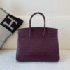 France Lady style Birkin 30CM 9G Amethyste Porosus Leather GHW