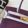 France Lady style Birkin 30CM 9G Amethyste Porosus Leather GHW