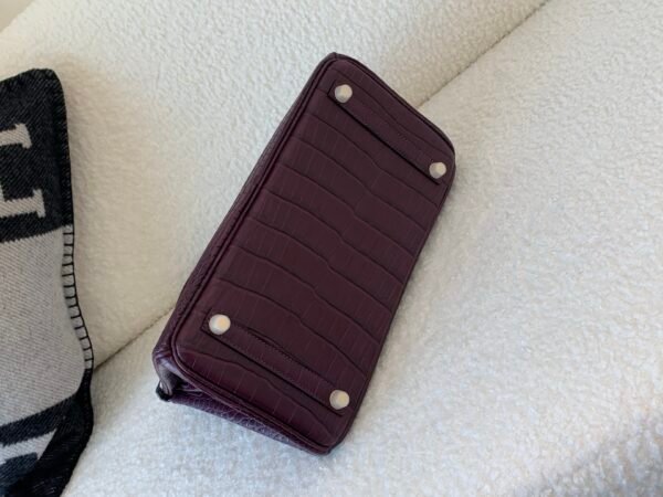 France Lady style Birkin 30CM 9G Amethyste Porosus Leather GHW