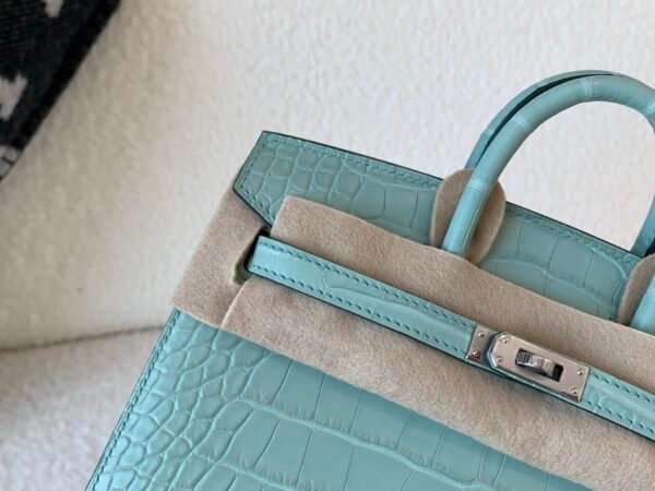wsxc1767828239465_2 Full Handmade Original Packaging Birkin 20 6U Vert Dfau Matte Alligator Silver Hardware