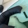 wsxc1767828241007_7 Full Handmade Original Packaging Birkin 20 6U Vert Dfau Matte Alligator Silver Hardware