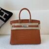 Top Handmade Birkin 30CM Matte Alligator Silver Hardware Original Quality