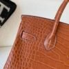 Top Handmade Birkin 30CM Matte Alligator Silver Hardware Original Quality