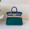 Full Handmade Birkin 25CM Z6 Malachite Alligator Leather Gold Hardware