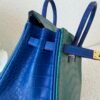 Full Handmade Birkin 25CM Z6 Malachite Alligator Leather Gold Hardware