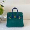 Full Handmade Birkin 25CM Z6 Malachite Alligator Leather Gold Hardware