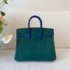 Full Handmade Birkin 25CM Z6 Malachite Alligator Leather Gold Hardware