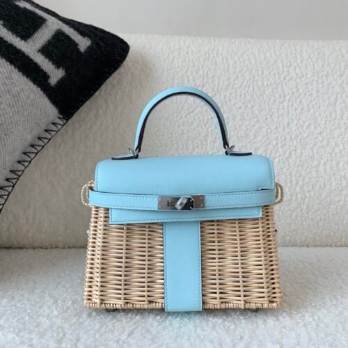 wsxc1767970890630_0 Top Handmade Mini Kelly Picnic T0 Swift leather Wicker Special Order