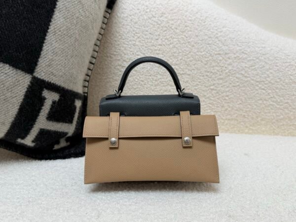 New Color Matching Kelly Doll picto 16CM 89 Nior 0M Chai Epsom Leather Top Handmade