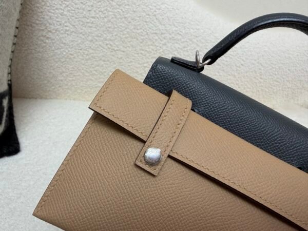 New Color Matching Kelly Doll picto 16CM 89 Nior 0M Chai Epsom Leather Top Handmade