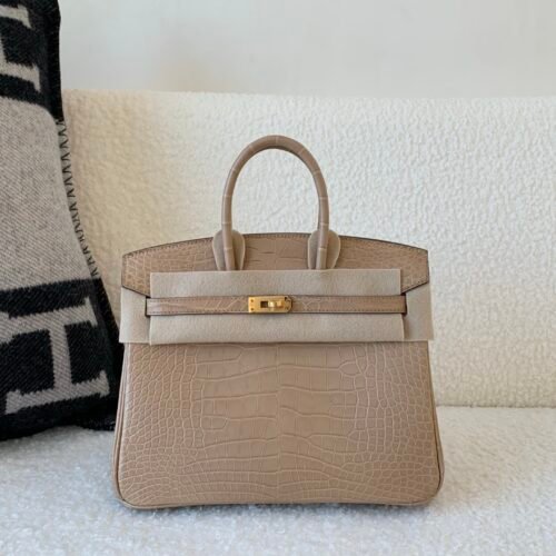 Birkin 25CM 0M Chai Ladies Handbag America Alligator Global Shipping