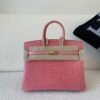 Top Handmade Birkin 25CM 94 Terre Cuite Ladies Handbag Porosus Leather GHW