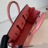 Top Handmade Birkin 25CM 94 Terre Cuite Ladies Handbag Porosus Leather GHW