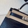 France custom made Mini Kelly 19CM 76 Bleu Indigo Alligator Leather SHW