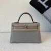 Top Handmade USA Shipping Mini Kelly 19CM 0V Alligator Leather Silver Hardware