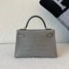Top Handmade USA Shipping Mini Kelly 19CM 0V Alligator Leather Silver Hardware