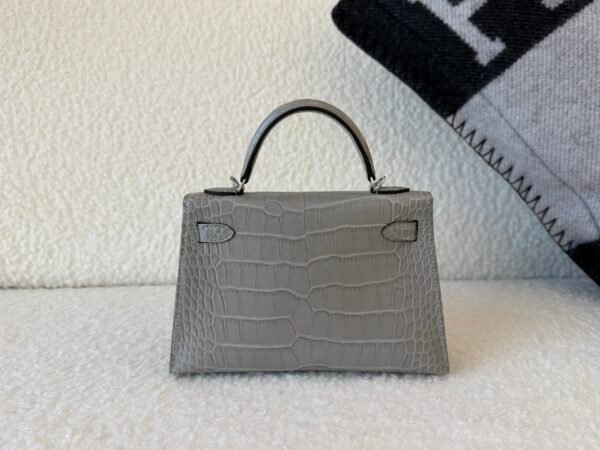 Top Handmade USA Shipping Mini Kelly 19CM 0V Alligator Leather Silver Hardware