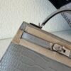Top Handmade USA Shipping Mini Kelly 19CM 0V Alligator Leather Silver Hardware