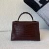 Global shipping Mini Kelly 19CM 41 Havane Alligator Leather Gold Hardware