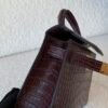 Global shipping Mini Kelly 19CM 41 Havane Alligator Leather Gold Hardware