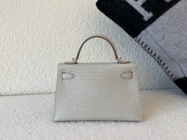 USA Shipping Mini Kelly 19CM 8L Alligator Leather Silver Hardware Full Handmade